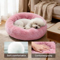 Comfort Donut Dog Bed, Ultra-Soft Pet Bed with Neck Support - 32''Lx32''Wx8''Th / Rubber Red - image 4