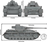 BMC Classic Toy Soldiers WW2 German Panzer IV tank in charcoal gray plastic - view 8