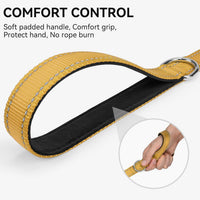 Joytale Reflective Dog Leash for Medium & Large Dogs - 5 ft Standard / Khaki - image 2