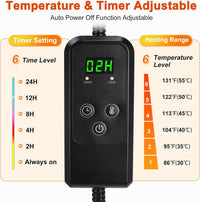 Large Pet Heating Pad, Adjustable Temperature with Timer - Beige / S (18'' x 16'') - image 3
