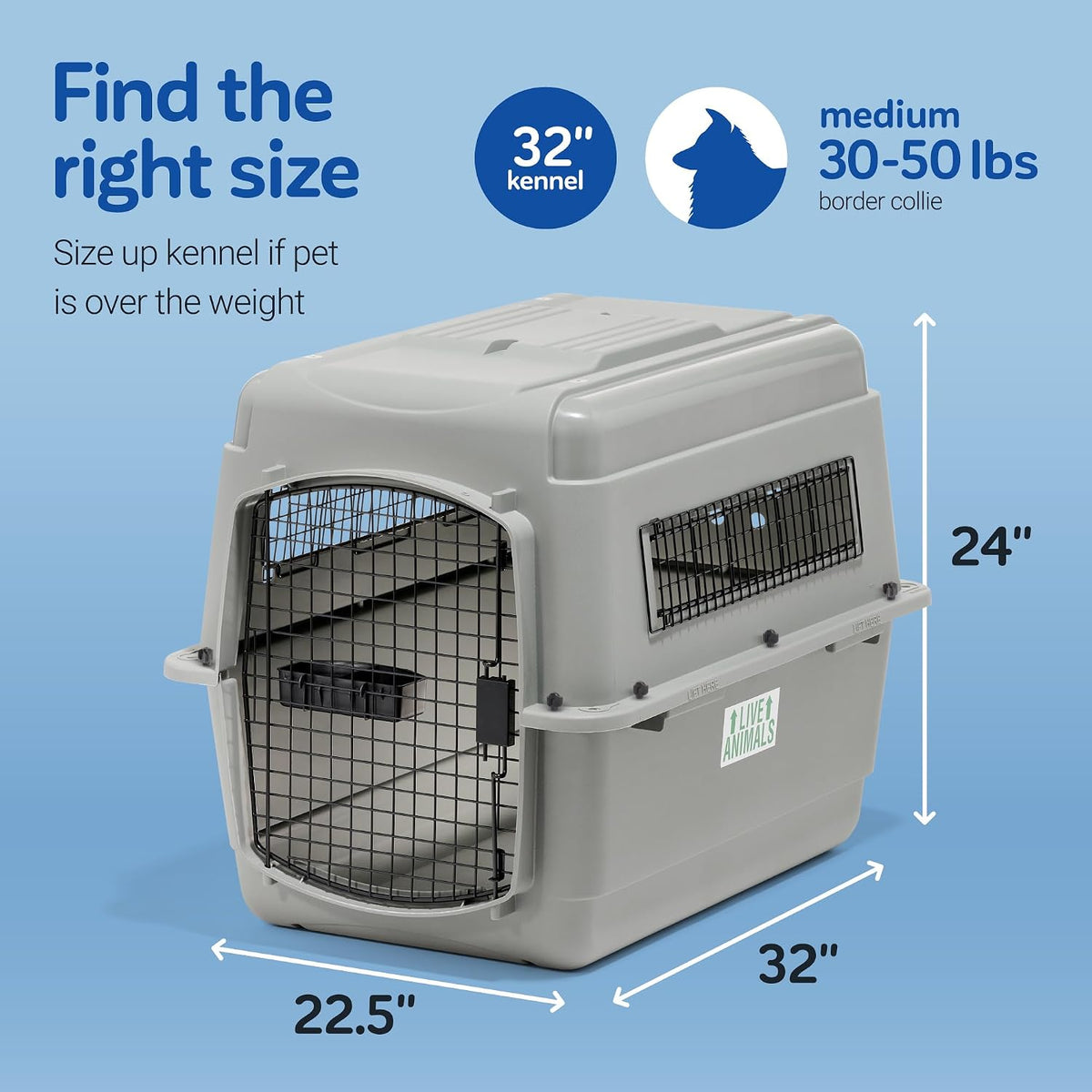 Petmate Sky Kennel, for Air Travel - 32 Inch / Kennel Only - image 3