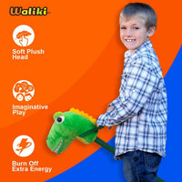 WALIKI Lala dinosaur stick horse for kids, 30 inches tall with roar sounds - view 3