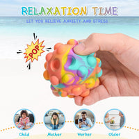Pop It Stress Ball,Easter Basket Stuffers 3D Food-Grade Silicone,Squeeze Sensory Toy - image 4