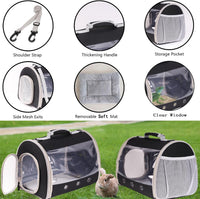 Bearded Dragon Travel Carrier Backpack, Lizard Backpack Carrier - Black / TPU Carrier+MAT - image 4