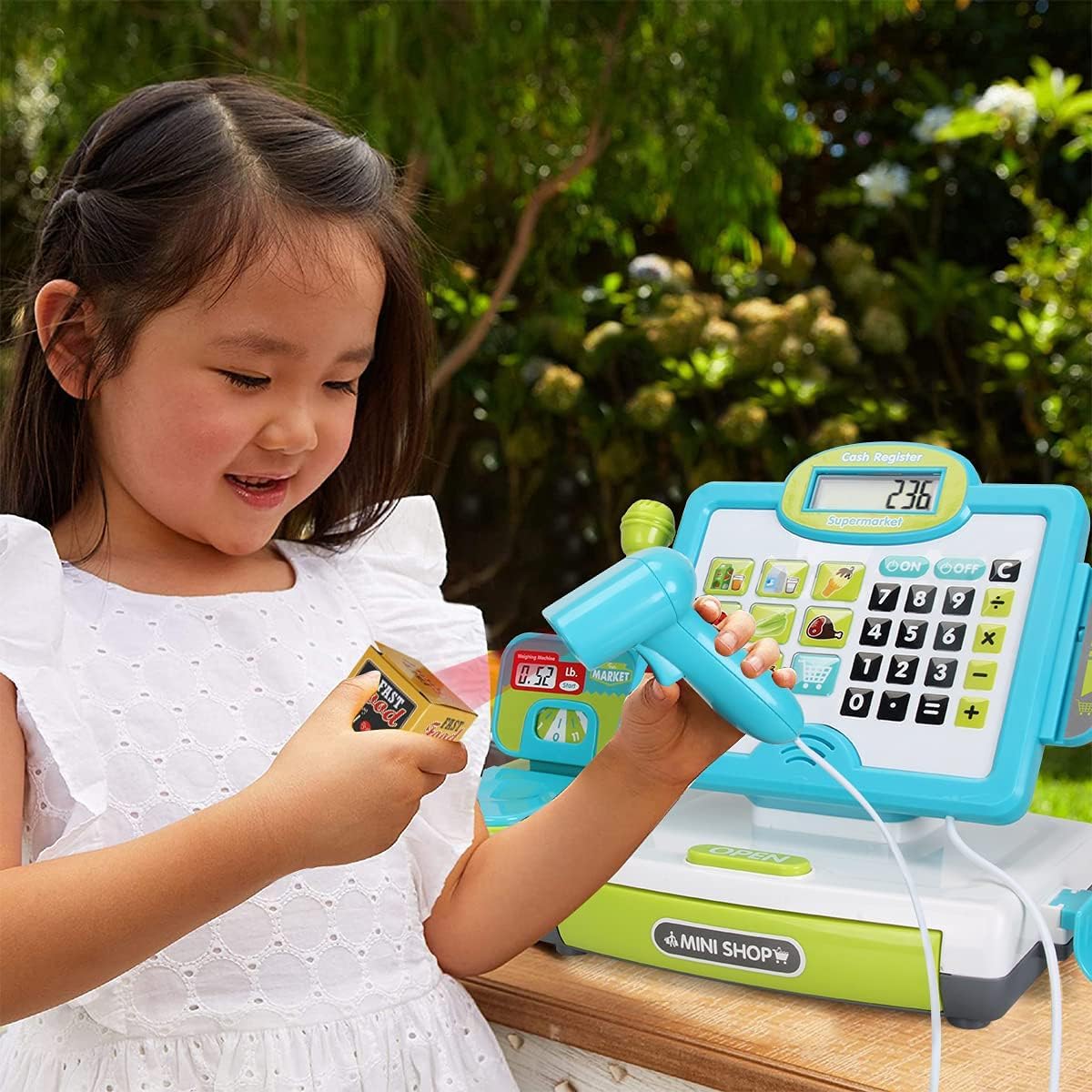 FS Toy Cash Register for kids Scanner - Blue - image 2