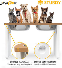 Elevated Dog Bowls, Bamboo Raised Dog Bowl Stand – Essentials for Dogs - Teak - White / X Large: 13'' Tall-68 oz Bowl - image 4