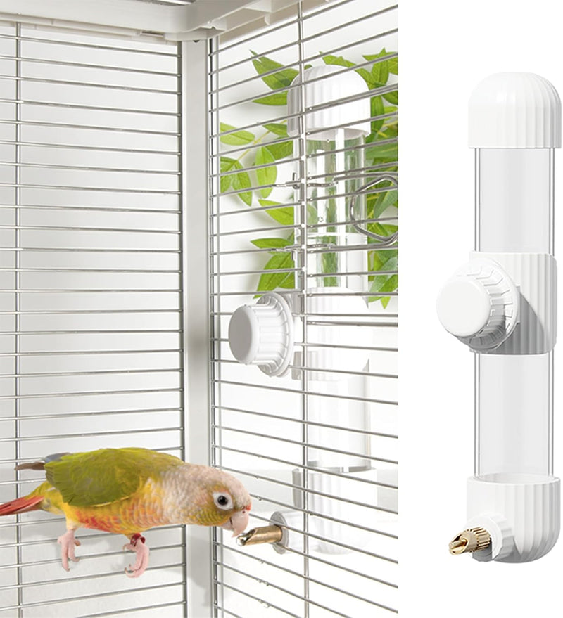 7.4 Fl Oz No Mess Bird Water Dispenser - White / 9.4 fl oz (280ml)
