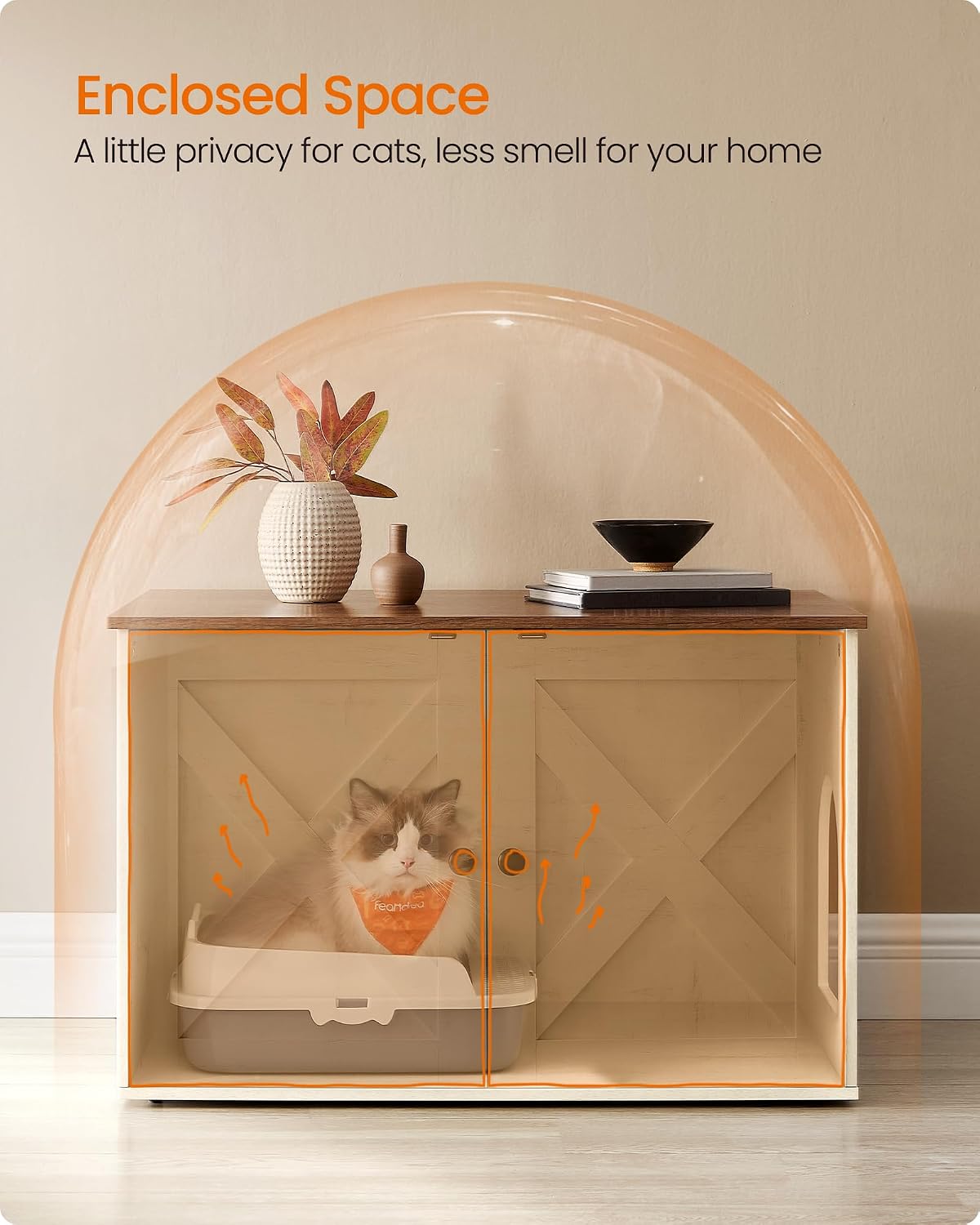 Feandrea Cat Litter Box Enclosure, End Table - image 4