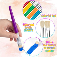 Paint Brushes for Kids, 10 Pcs Big Washable Chubby Toddler Paint Brushes, Easy to Clean & Grip - 20 Pack - image 4