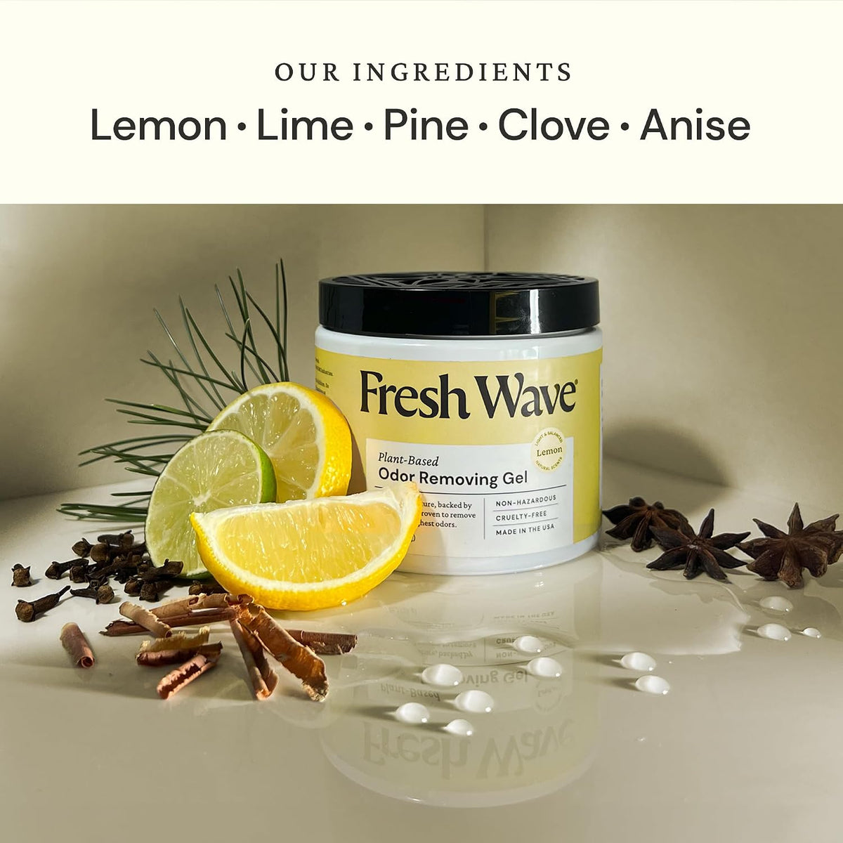 Fresh Wave Lemon Odor Removing Gel - Lemon / 15 Fl Oz (Pack of 2) - image 2