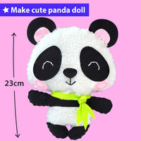KRAFUN Beginner Sewing Kit, Sew Kitten & Mouse, Pre-Cut Felt - Panda - image 2