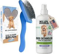 Slicker Brush for Dogs, Pet Grooming Brushes for Doodles & Poodles, Large – Essentials for Dogs - Large Slicker & Detangler