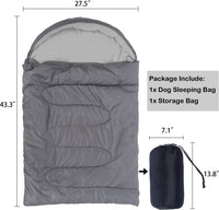 Dog Sleeping Bag Waterproof Warm Packable Dog Bed with Storage Bag - Grey - image 2