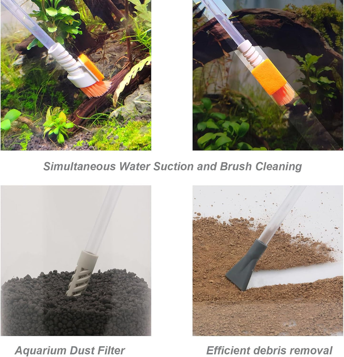 Compact Aquarium Siphon Vacuum and Water Changer Kit with Cleaning - image 3