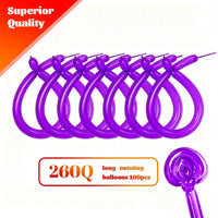 260 Clear Long Balloons for Animals - Purple - image 2