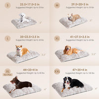 EHEYCIGA Fluffy Dog Crate Bed, Plush Extra Large Dog Pillow - Brown / 44 x 33 - image 2