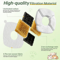 Cat Water Fountain Replacement Filters-12 Pack Cat Fountain Filters - 16 Filters+16 Sponges - image 3