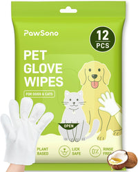 36 Count Pet Wipes for Dogs & Cats, Glove Design, Coconut Scent – Essentials for Dogs - 1 Pack
