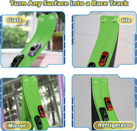 Flex Tracks 15 Ft Starter Set Flexible Race Track for Kids 3+ - Green - image 2