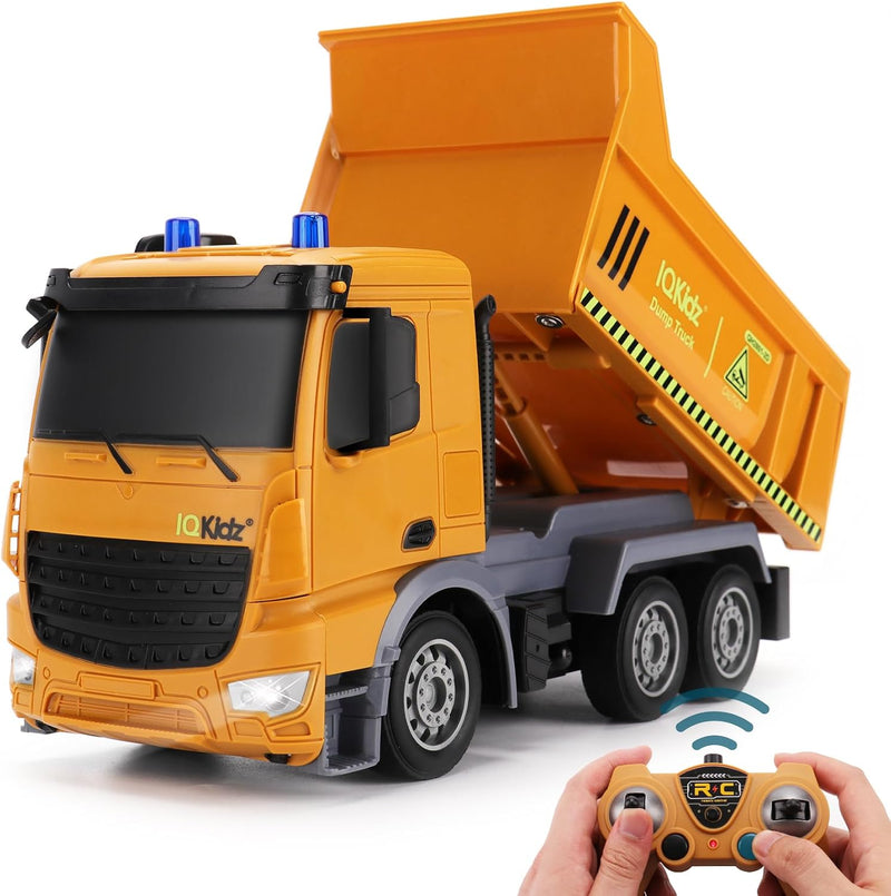 IQKidz Remote Control Excavator Toys for Boys 4-7 Yrs Old - Remote Control Dump Truck