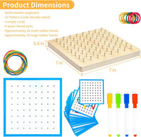 HEELWIRE Wooden Geoboard, Montessori Toy - 7*7*0.6 in Plus - image 3
