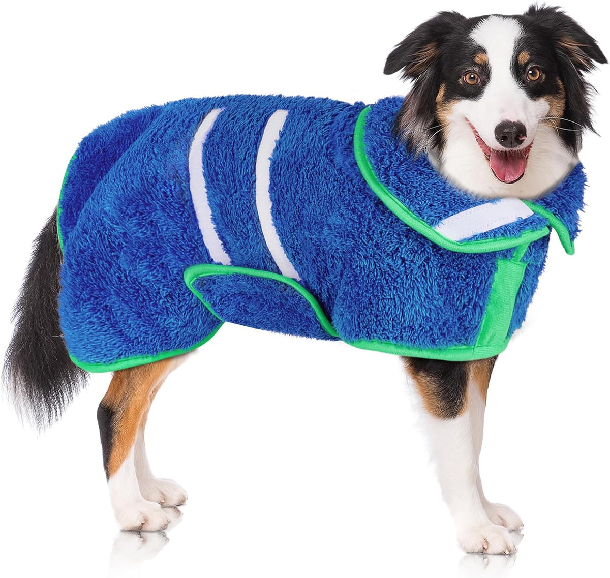 Unicorn Catcher Dog Bathrobe Super Absorbent Quick Drying Robe - Large / Blue