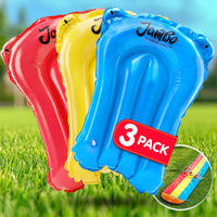 JAMBO 3 pack inflatable body boards, 27 x 20 inch, for lawn water slides and pools
