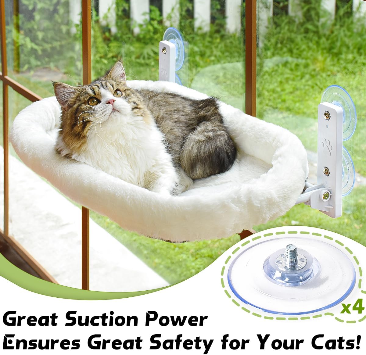 AMOSIJOY 4 Pack Cat Window Perch Strong Replacement Suction Cups - image 3