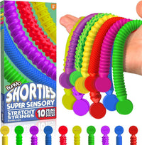 BUNMO Stretchy Strings, Stimulating & Fun Fidget Toys for Kids - Mini Sensory - 10 Pack