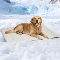 Dog Cooling Mat for Large Dogs, 35"x23" Memory Foam Pet Pad – Essentials for Dogs - Dark Beige / 41"L x 27"W x 0.8"H
