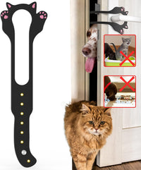 Cat Door Latch Holder, 8 Adjustable Sizes Flexible Cat Door Stopper – Essentials for Cats - 1*black