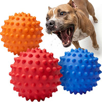 3.5''Durable Squeaky Dog Ball for 25-80lbs Aggressive Chewers – Essentials for Dogs - 3 PC-Assorted Flavors & Colors