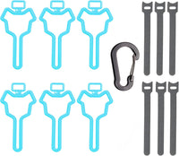 Dog Poop Bag Holder, Waste Bag Holder, Dog Poop Bag Carrier - Blue / 6 Count (Pack of 1)