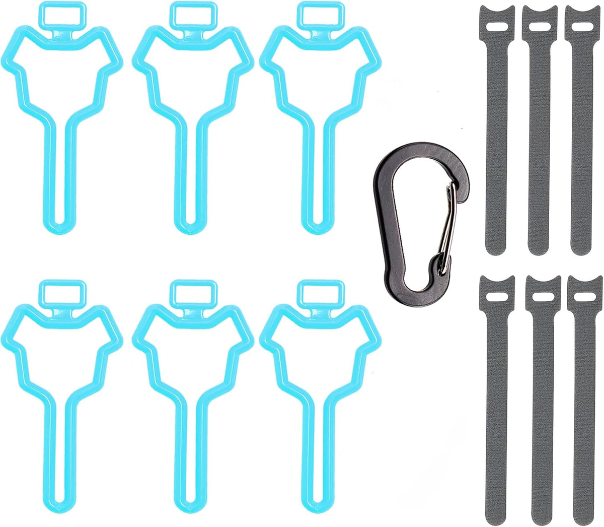 Dog Poop Bag Holder, Waste Bag Holder, Dog Poop Bag Carrier - Blue / 6 Count (Pack of 1)