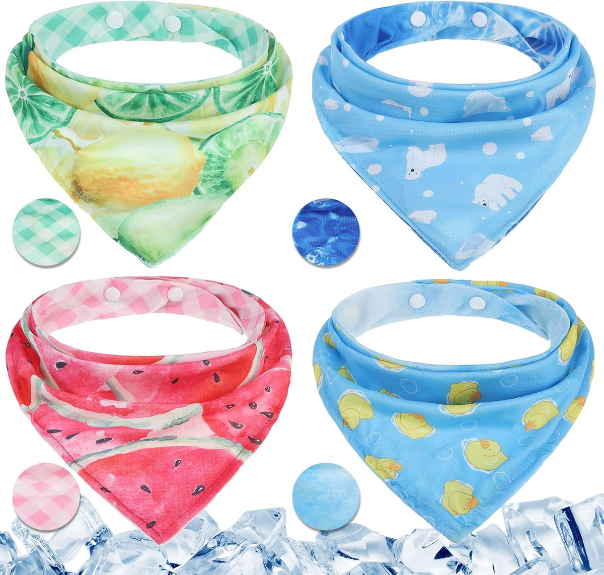 PAWCHIE Dog Bandanas Small Reversible Styles Pet Triangle Scarf Bibs - Summer Style / Small