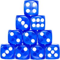 SmartDealsPro 10-Pack D6 Six Sided 16mm Transparent Dice Die for DND - Blue Translucent - image 3