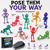 Celltestria 18PCS 3D Printed Skeleton Fidget Toys with Coffin Storage - Skeleton with Coffin - image 3