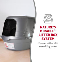 Nature's Miracle Hooded Flip Top Cat Litter Box with Charcoal Filter – Daily Care for Cats - image 3