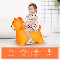 INPANY Bouncy Bull, Cow Hopper for Cowboys, Kid Gifts Toy - Orange Lion - image 4