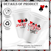 Norme 48 Pcs Checkered Flag Plastic Cups - Casino Night - image 2