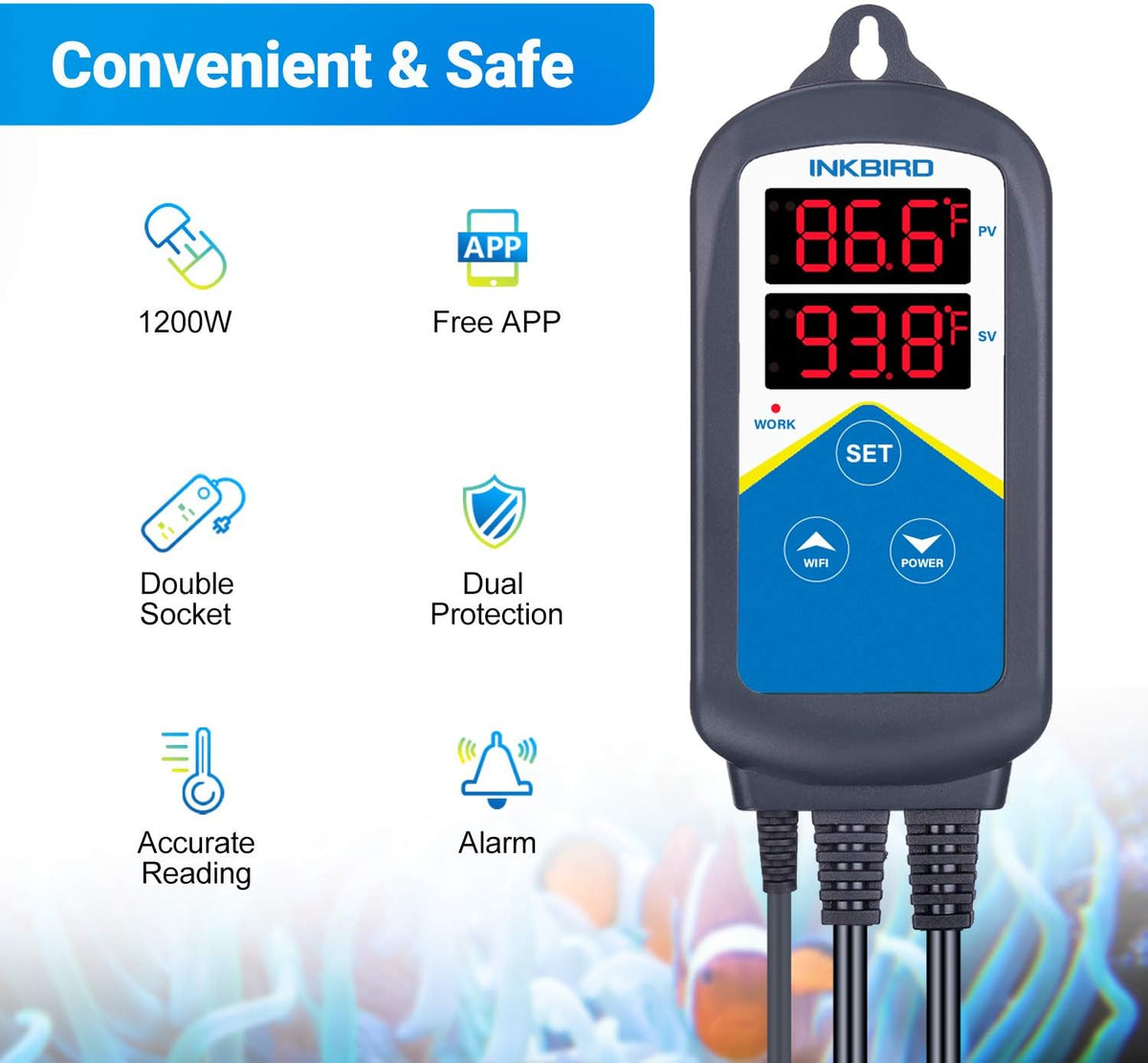 Inkbird ITC-306A WiFi Aquarium Thermostat with Two Probes only - image 2