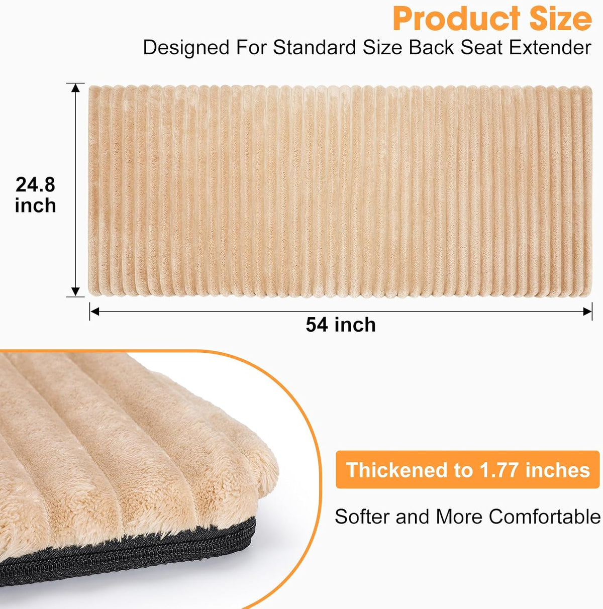 FURTIME Backseat Pet Bed Mat - Brown - image 4