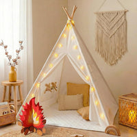 Little Dove Teepee Tent for kids Star Lights - Bonfire Toy Teepee Set