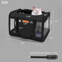 YUNIQUE Soft-Sided Cat & Dog Carrier for Pets Up to 15 Lbs - black - image 2
