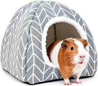 Guinea Pig Hideout Bed, Dwarf Rabbit House Cave – Daily Care for Small Pets - Grey