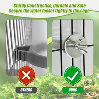 2 Pack Automatic Bird Cage Water Dispenser - Green / 2PCS Water Dispenser - image 4