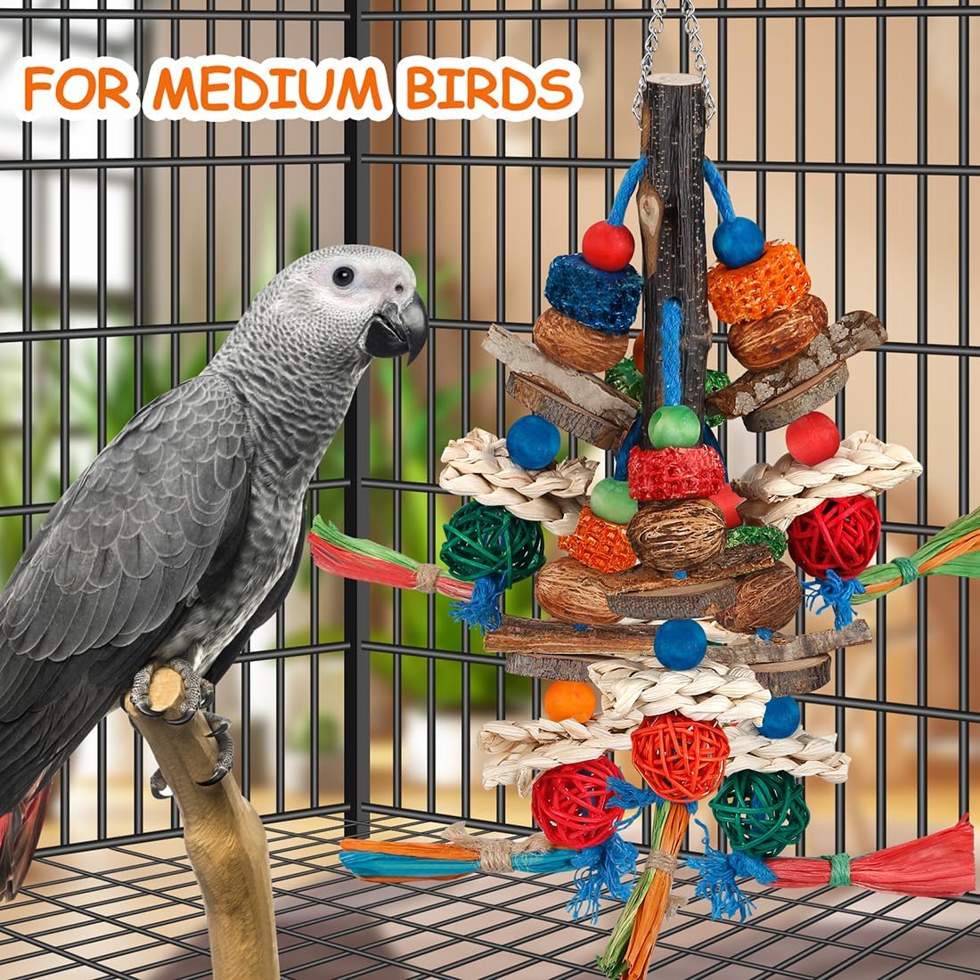 Bird Toys, Parrot Toys Exciting Chewing Fun for Parakeets - image 3
