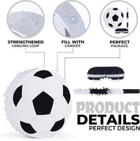 Mushroom Pinatas Bundle with a Blindfold and a Bat - Soccer3 - image 3