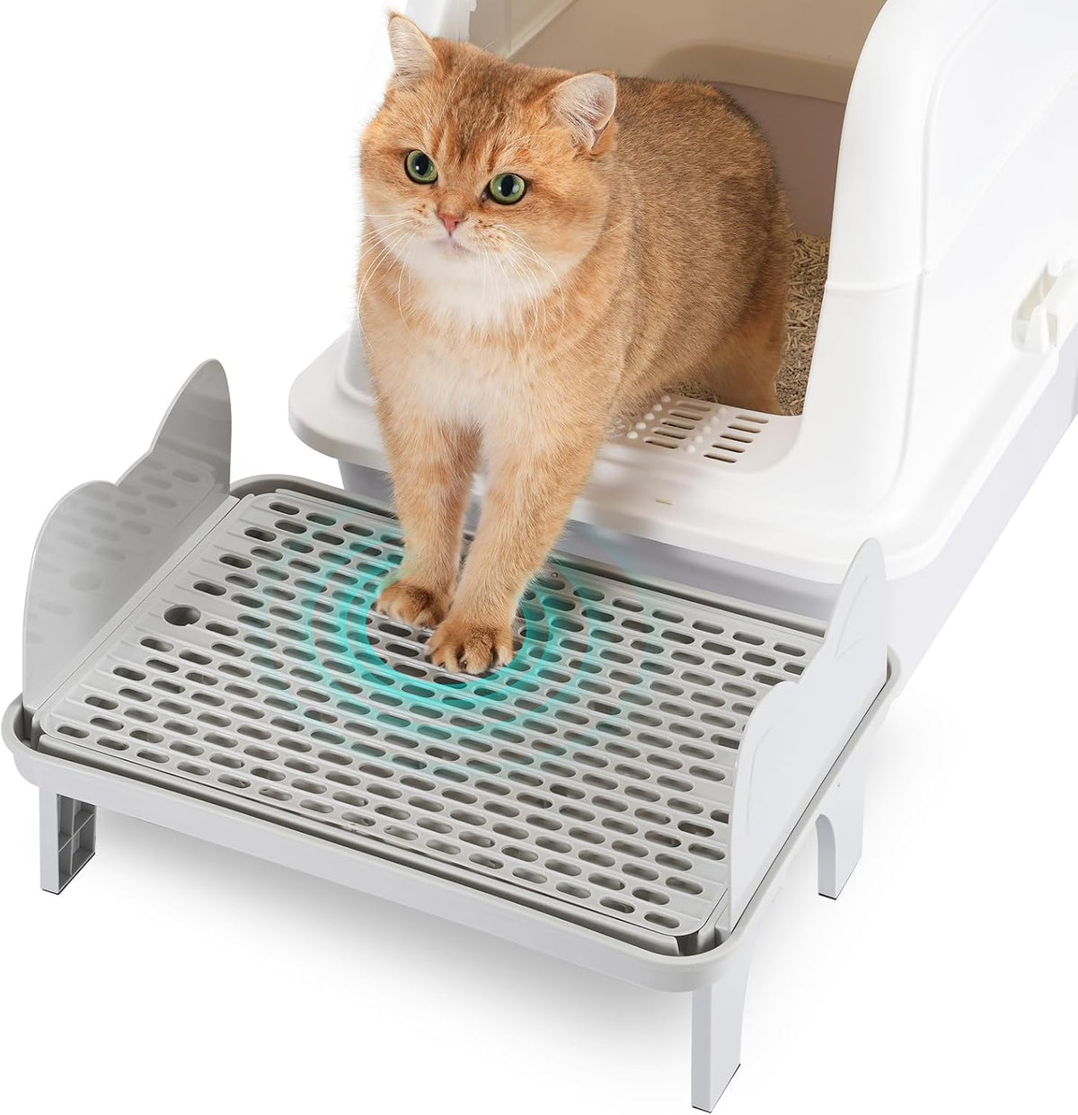 Uross Cat Litter Box Step - Grey / 1