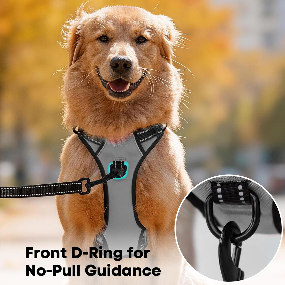 PoyPet No Pull Dog Harness Medium - XL / Gray - image 2